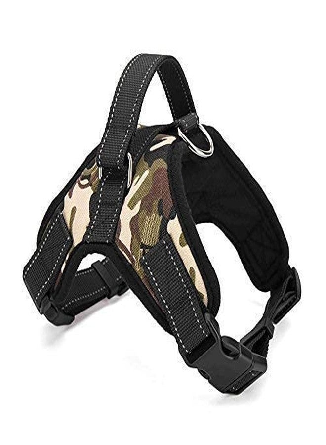 KittuPet Dog Harness, Easy Control Chest Body Belt for Pets. Size Large, Army Choke-Free Double Padded Vest with Adjustable Neck and Chest. Reflective Soft Breathable Mesh (Girth inch: 26"- 32").